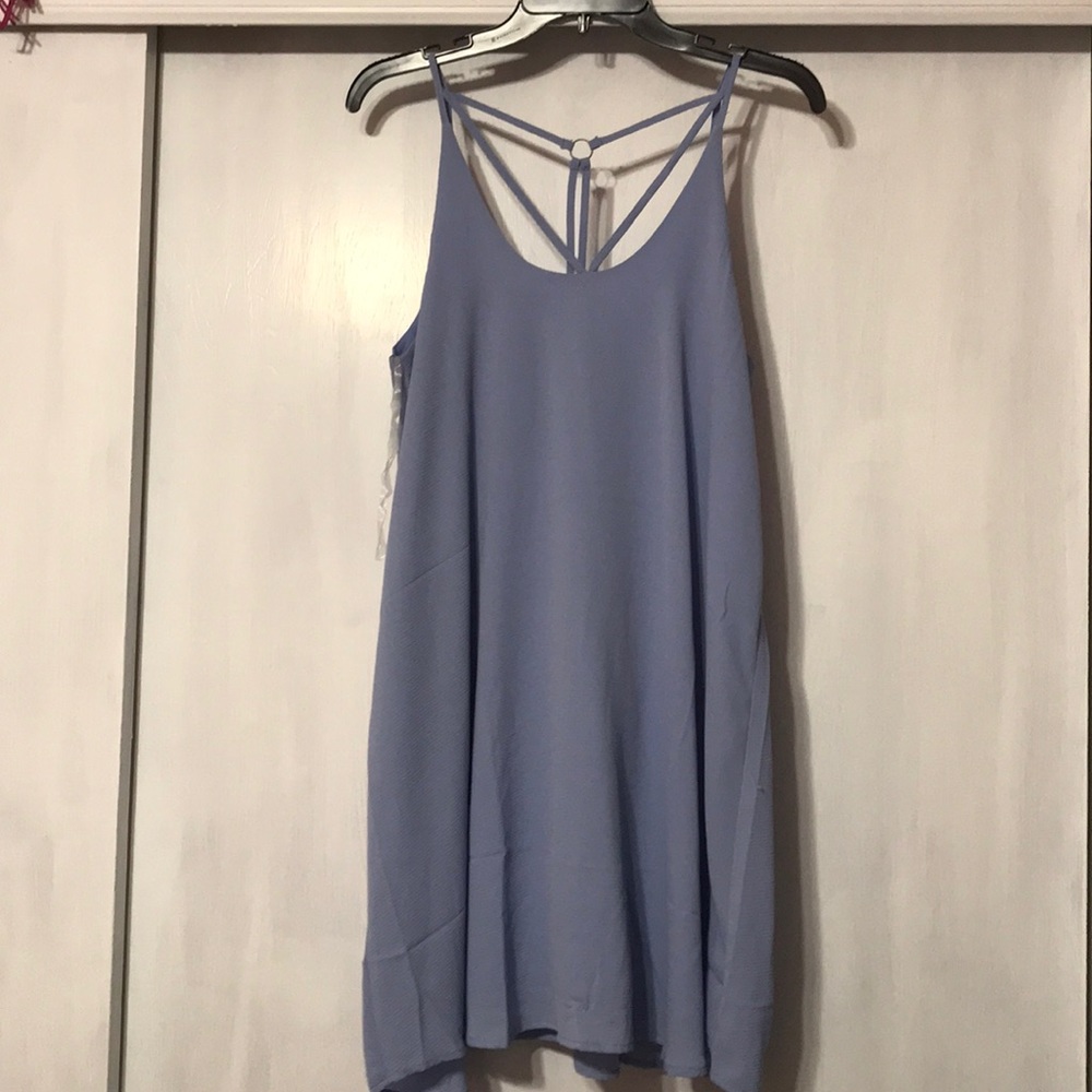 Blue Spaghetti Strap Dress